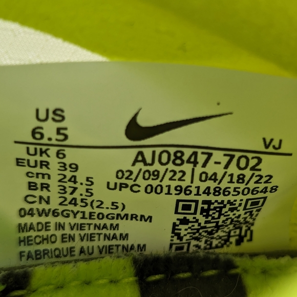 Nike Zoom Victory 5 XC Volt Mint Foam AJ0847-702 Track Field Distance Spikes 6.5 - Picture 8 of 8